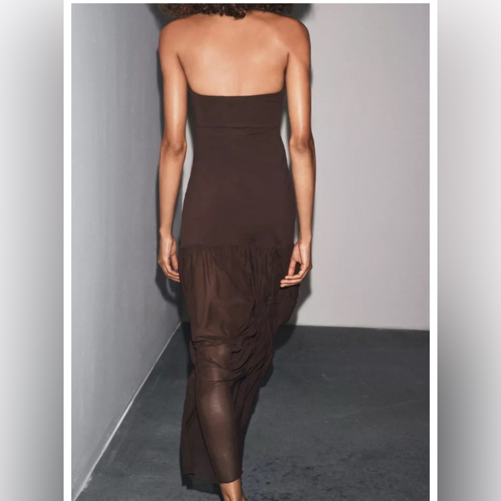 Zara halter neck dress with matching detail - Picture 3 of 8